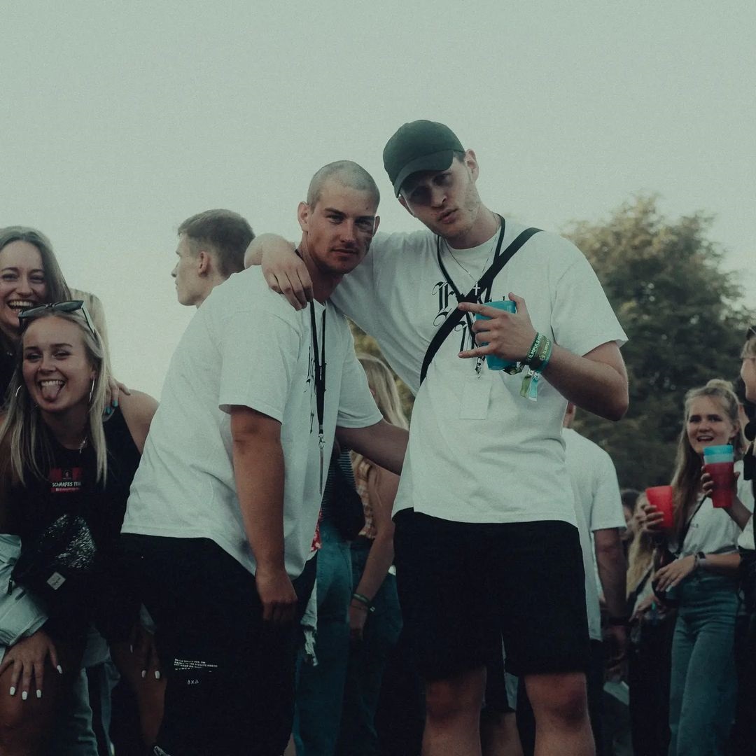 Kevin Meißner and Nicolas Wache at a music festival